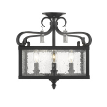 Golden 2049-SF BLK - Golden Lighting Valencia 4-light Semi-Flush Mount in Matte Black